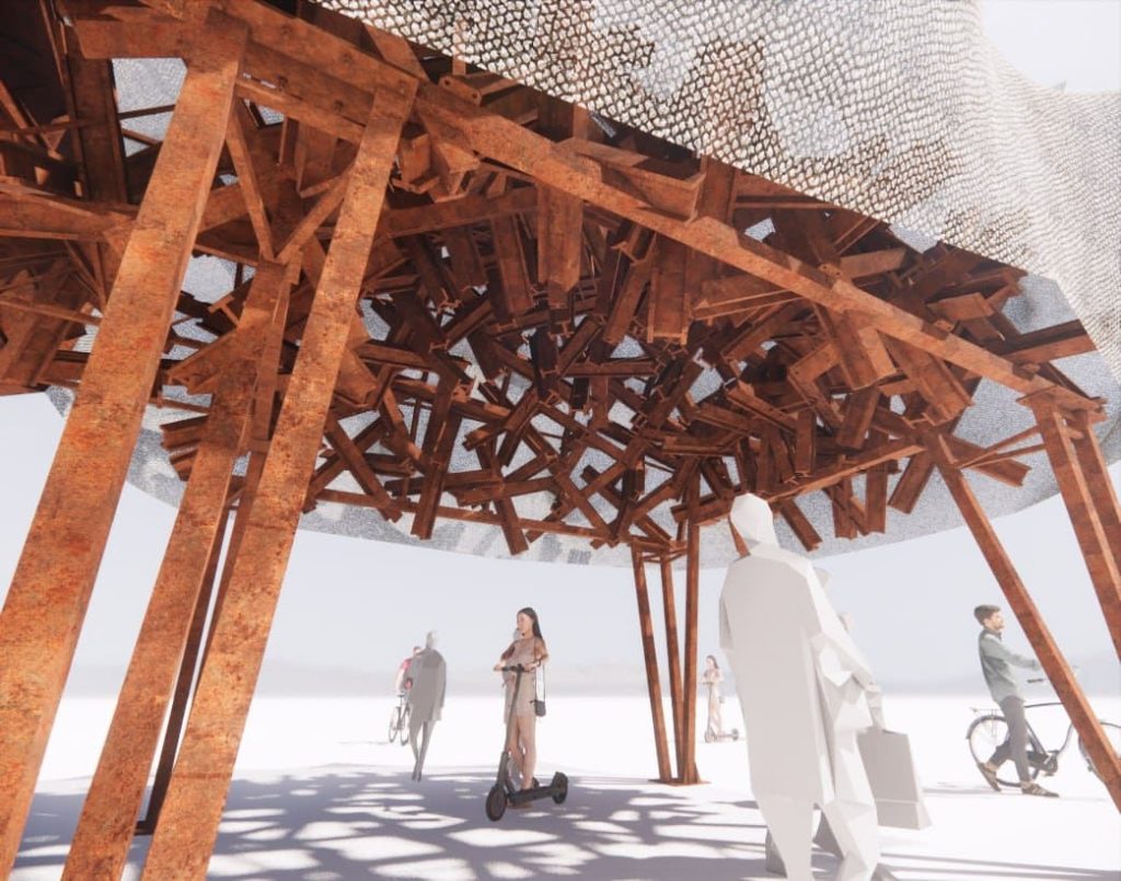 Українці представлять на Burning Man військовий меморіал The Hedgehog Temple